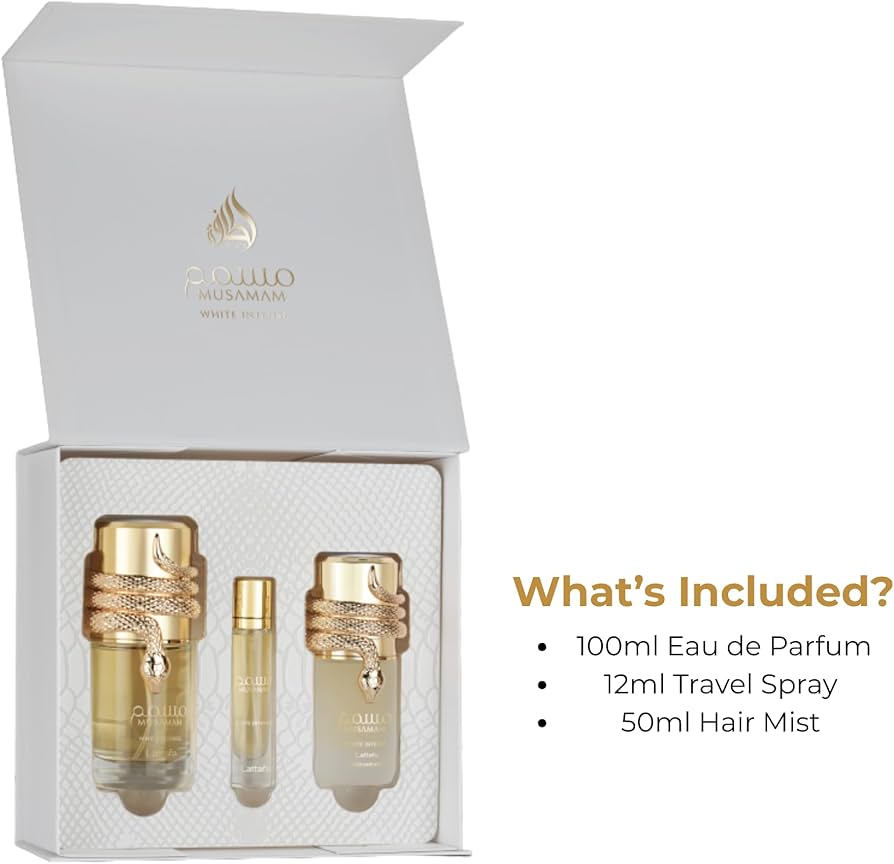 Musamam White Intense Perfume 3pcs Gift Set by Lattafa