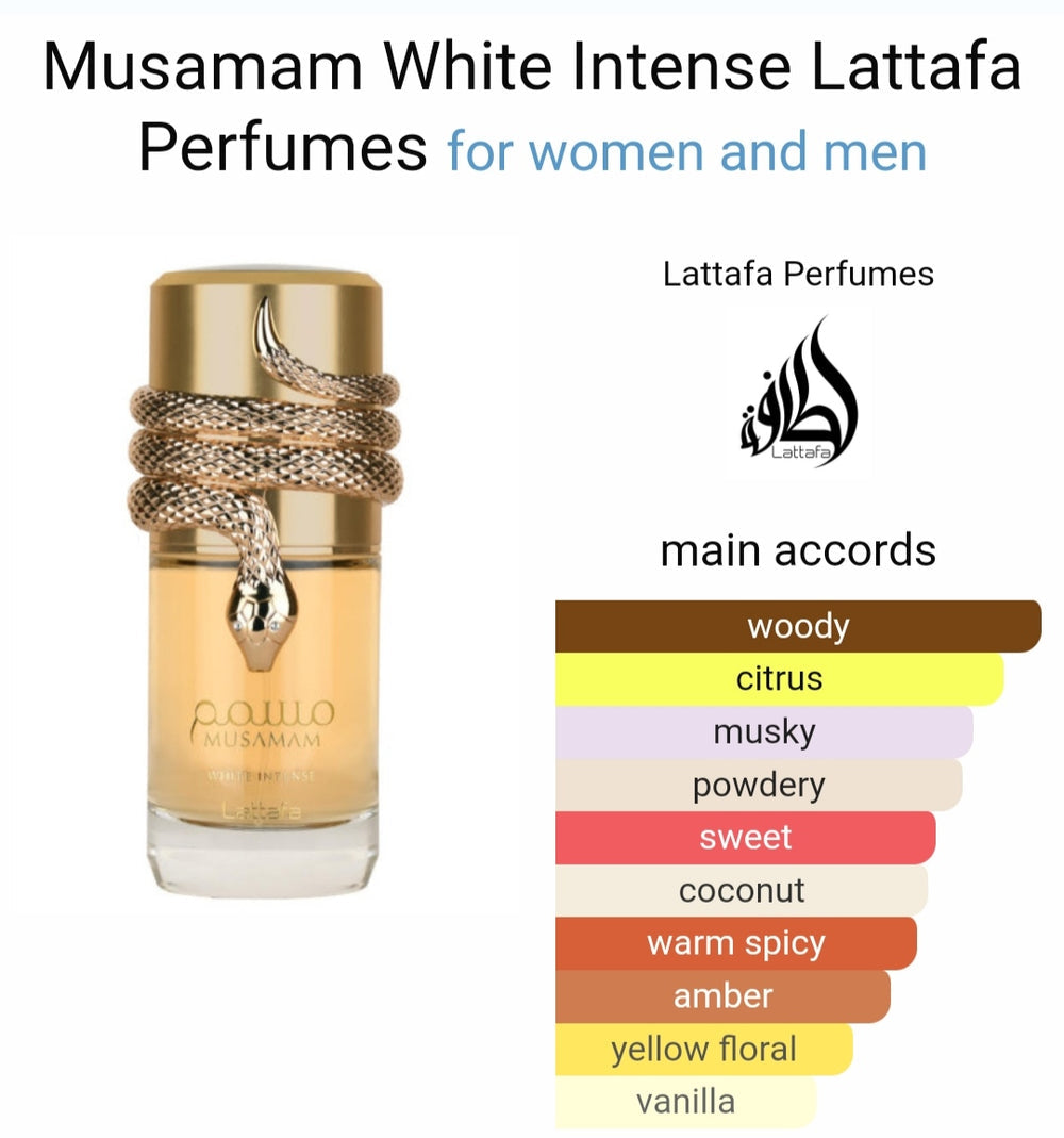 Musamam White Intense by Lattafa Perfumes – Eau de Parfum (100ml) for Women & Men