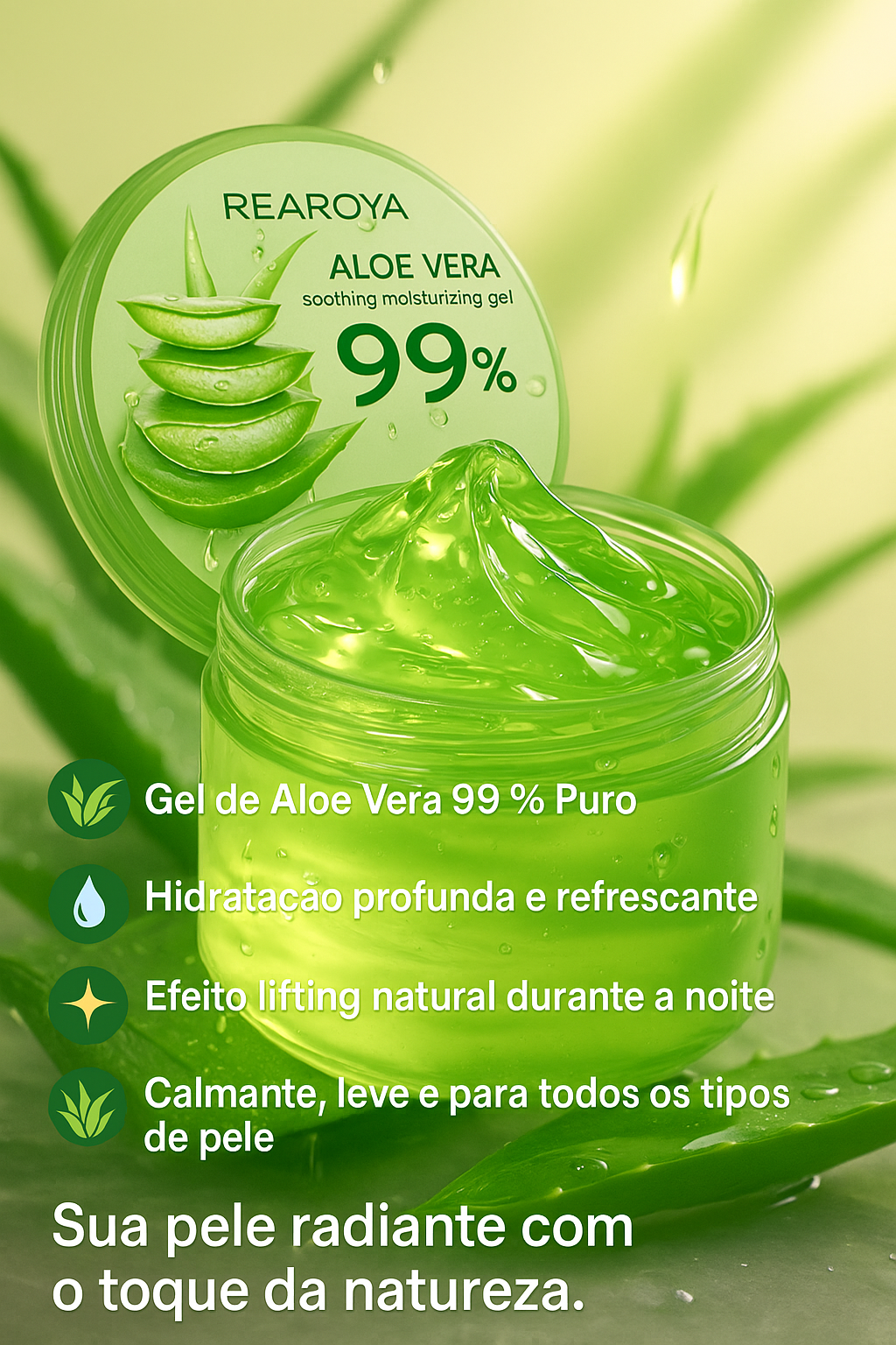 REAROYA Aloe Vera Gel 99% 300g