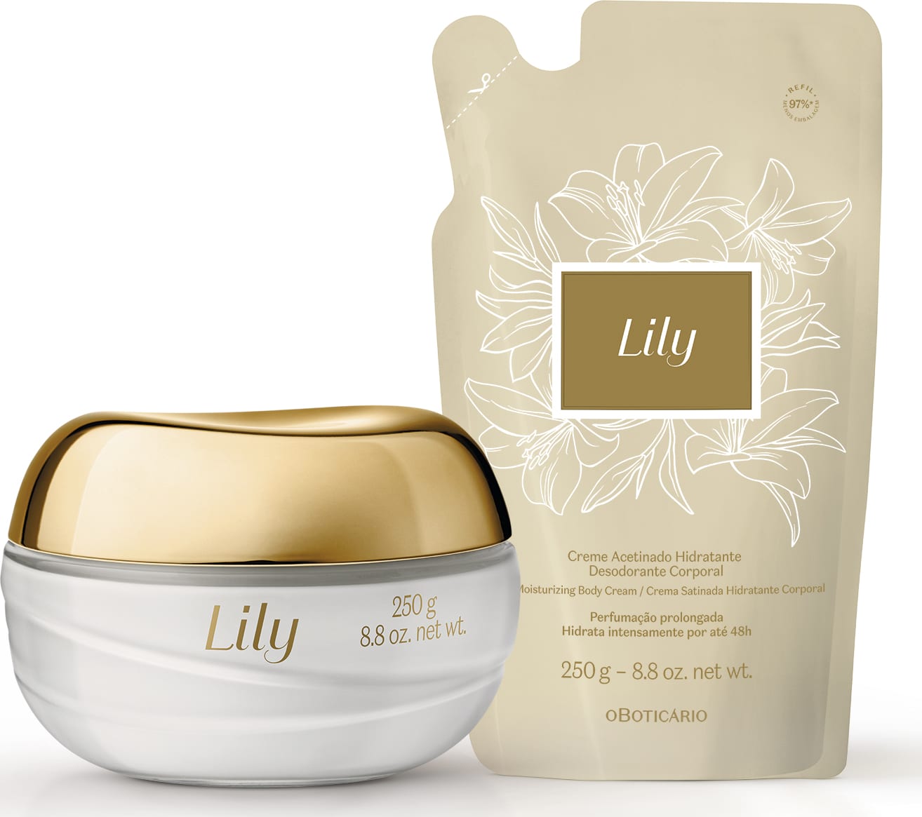 Lily Body Moisturising Satin Cream  – (250g)